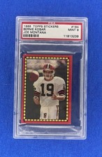 1988 TOPPS STICKERS BERNIE KOSAR #184 JOE MONTANA PSA 9