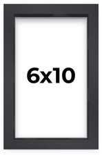 6x10 Shadow Box Frame Contemporary Black Finish 3/4" Depth of Usable Space In