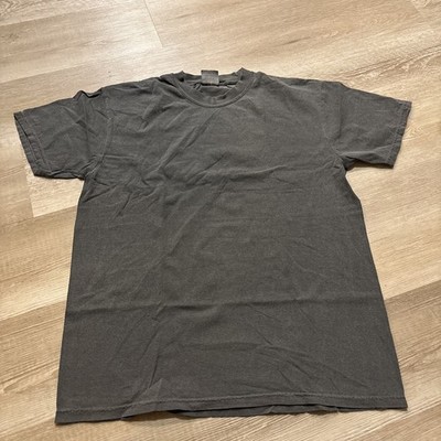 Comfort Colors Men's Dark Gray Crew Neck T-Shirt Size Large