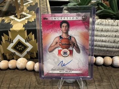 WILL RILEY 2025-26 TOPPS INCEPTION ROOKIE PINK RC AUTO 12/99 #RA-WR WIZARDS