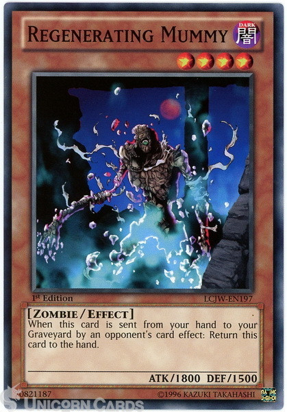 LCJW-EN197 Regenerating Mummy 1st Edition Mint YuGiOh Card