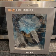 Tascam TH-02 Studio Headphones Black Recording Monitoring Foldable New In Box