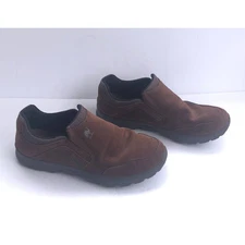 Camel Crown Brown Suede Leather Slip On Casual Shoe Mens Loafer Size 9.5