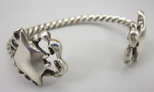 EMILIA MIMI "LOS CASTILLO" MEXICAN STERLING SILVER CRAB CUFF BRACELET - 26G