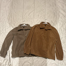 Dazy Mens M 2-Pack Fleece 1/4 Zip Collared Pu...