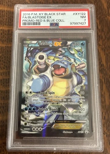 2016 POKEMON XY BLACK STAR PROMO BLASTOISE EX #XY122 PSA 7 NM