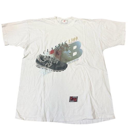 New Balance, Vintage New Balance 1300 Sneakers T-shirt 90s Sz XXL Single Stitch Made In USA