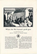 Magazine Ad - 1928 - AT&T / Bell System - Bell Systems Profits
