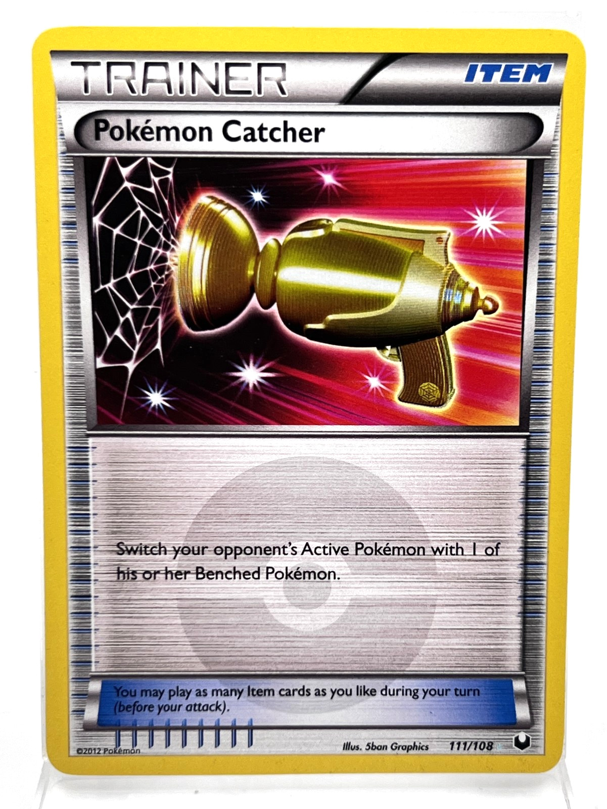 Pokémon Catcher 111/108 Holo Pokémon Card Dark Explorers 2012 LP