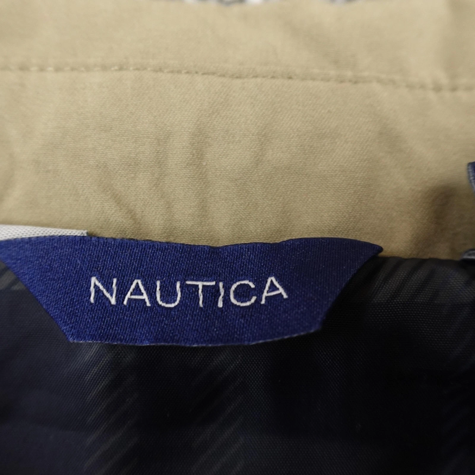 NEW Nautica Jacket Mens L Beige Performance Windbreaker Full Zip Outdoor Coat image 6