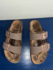 Birkenstock Arizona Birkibuc Sandals Mocha Men  s Size Women  s 9 Mens 7