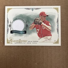 2014 Topps Allen&Ginter #FSR-JZ Jordan Zimmerman P Relic Card $1.32 Ship