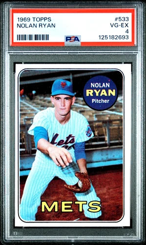 1969 Topps #533 High # Nolan Ryan NY Mets HOF PSA 4 VG-EX