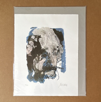 Armin Mueller-Stahl Albert Einstein Farblithographie 2018 signiert/nr.