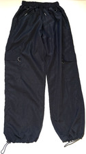 Y2K black parachute cargo pant see measurement 