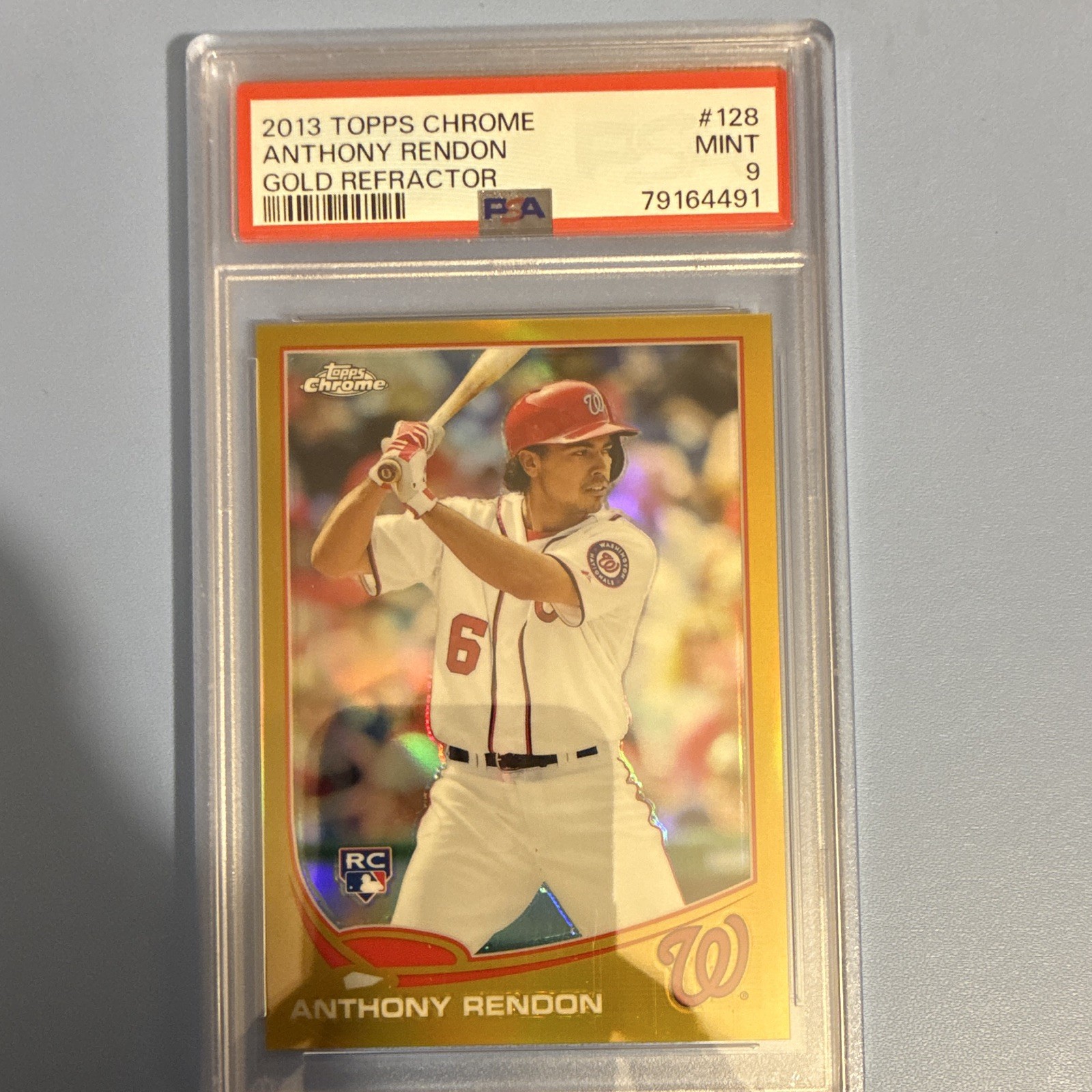 Topps 2013 Chrome Anthony Rendon Rookie Gold Refractor #128 PSA 9 /50