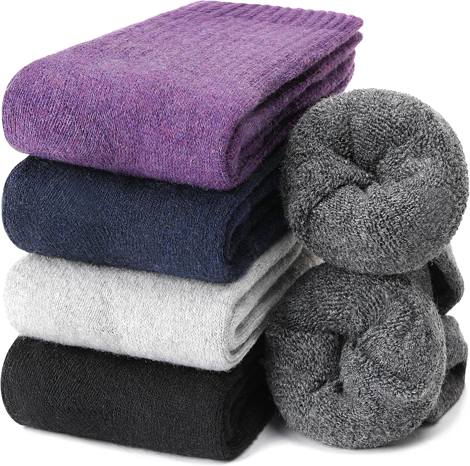Merino Wool Socks for Women Hiking Thermal Warm Winter Thick Boot Cozy Crew Comf
