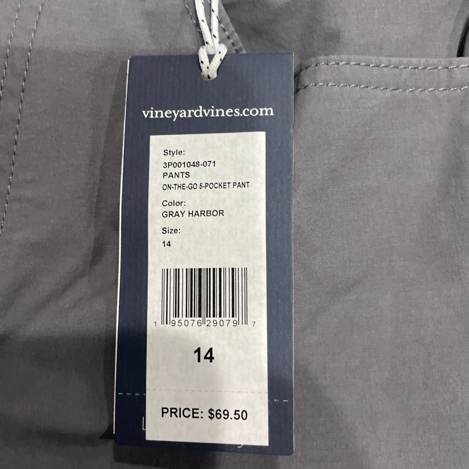 Pantalones grises de rendimiento para niños Vineyard Vines talla 14 nuevos con etiquetas Foto 2 de 4