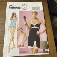 Butterick Pattern B6031 Ms Camisole~Slip & Pa...