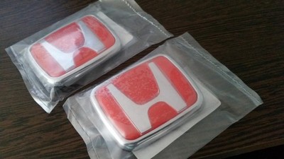 2x Honda Type R Embleme Rot integra civic crx del sol ej ek eg ed mb vti b16 d16