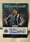 2023-24 Panini Prizm #P-PB Peter Beardsley Penmanship Green Pulsar