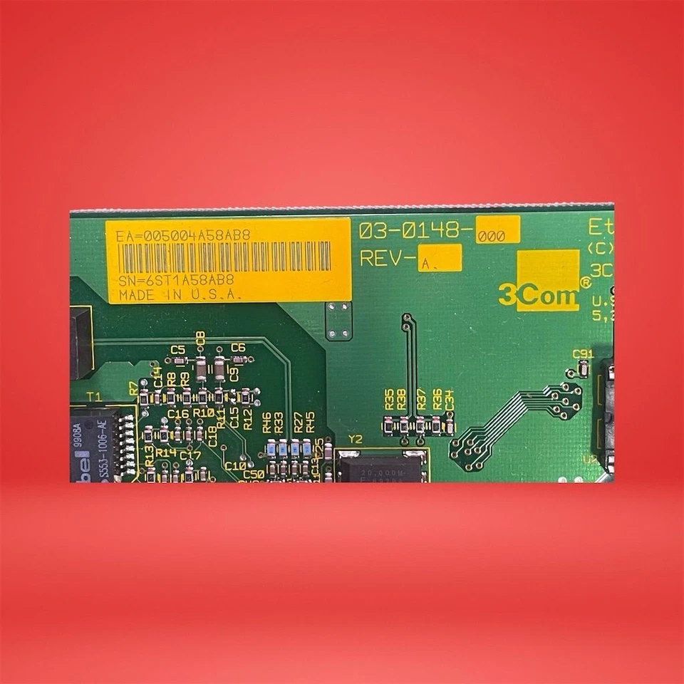 3Com EtherLink XL PCI Network Card RJ45 AAUI COAX Ports - Image 4 of 4