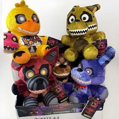 FNAF Five Nights At Freddy's Nightmare Jazwares Plush Full Set + Display Wave 3