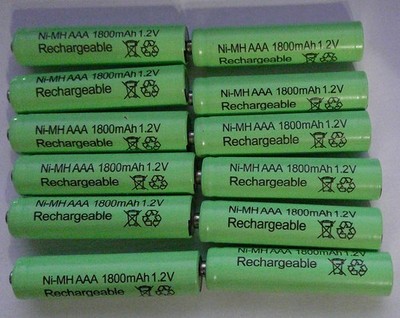 Lot of 12 Ni-MH 1.2V AAA 1800mAh Rechargeable Batteries AAA Open Box