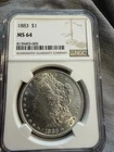 1883-O $1 Morgan Silver Dollar Coin MS64