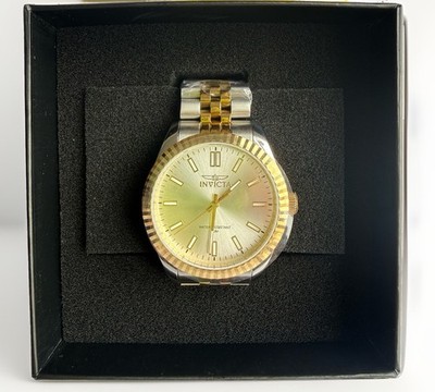 Invicta Specialty Oxford Men's Watch 43mm Two-Tone Gold Steel 47484 New In Box