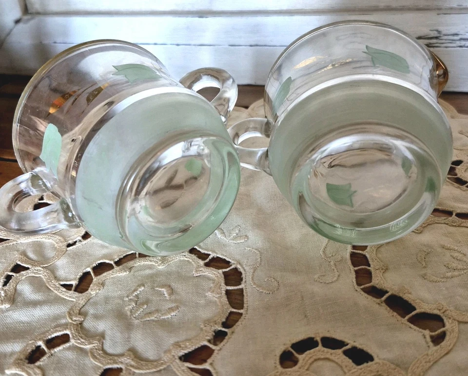 Vintage Art Deco Bartlet Collins Crema y Floral Verde Azúcar Foto 4 de 4