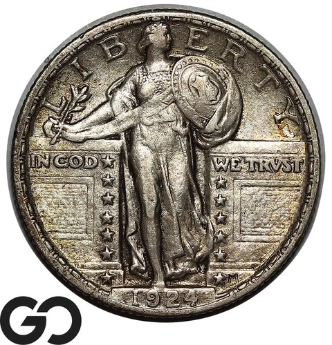 1924 Standing Liberty Quarter, Choice AU