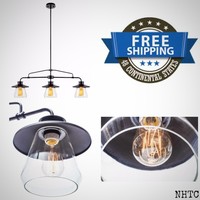 Globe Electric 3-light Vintage Pendant, Oil Rubbed Bronze Finish Clear Glass on sale Globe Electric 3-light Vintage Pendant, Oil Rubbed Bronze Finish Clear Glass on sale