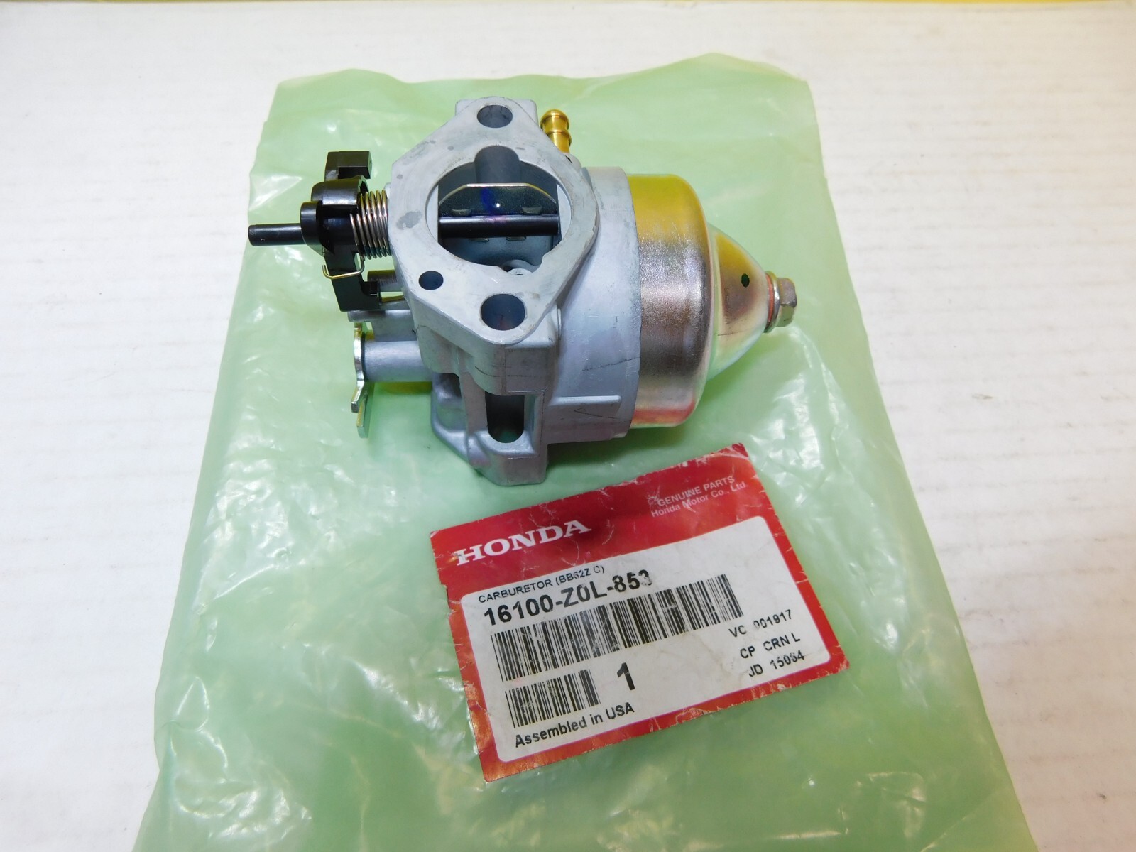 GENUINE HONDA CARBURETOR (BB62Z C) 16100ZOL853 BAY DR 826 AB eBay