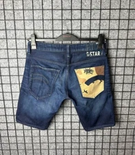G Star Raw Morris Sport Denim Shorts Pcket Print  Size 30