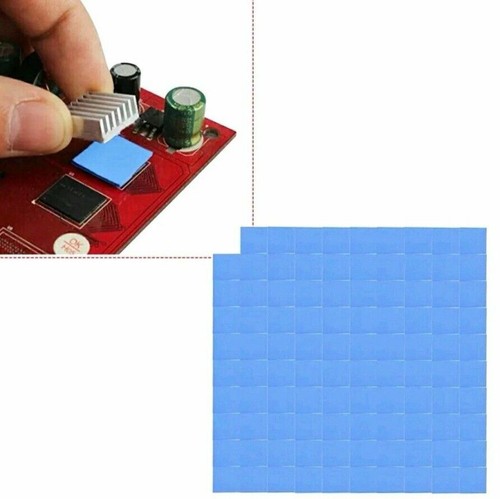 Thermal Cooling Pads Blue Silicone VRM GPU CPU RAM 10x10x0.5mm - Afbeelding 5 van 12