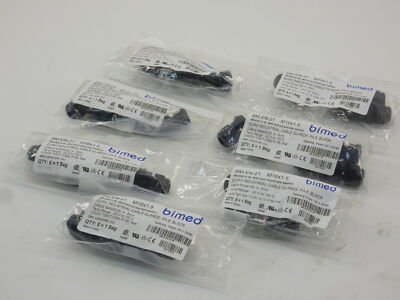 *Lot of 7 Bags* Bimed BM-EN-21 Euro Industrial Cable Glands M16x1.5 Black - N...
