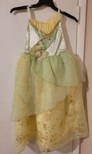 Disney Store Princess Tiana Costume Dress Girl Size 9/10 Princess and The Frog