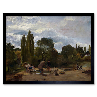 Constable Schlegelnde Rübenköpfe Ost Bergholt Gemälde Kunstdruck gerahmt 12x16''