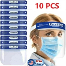 10Pack Safety Full Face Shield Reusable Protection Cover Face Eye Unisex Helmet