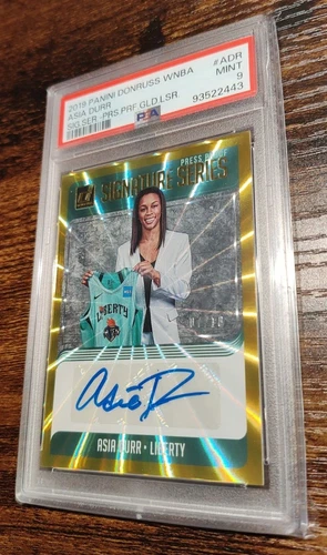 2019 Donruss WNBA Asia Durr Auto GOLD LASER /10 RC PSA 9! POP 2! NONE HIGHER!