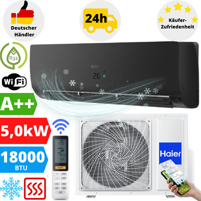 Haier Nordic Flexis Plus Klimaanlage 18000BTU Klimagerät Klima WLAN 5,0kW Black