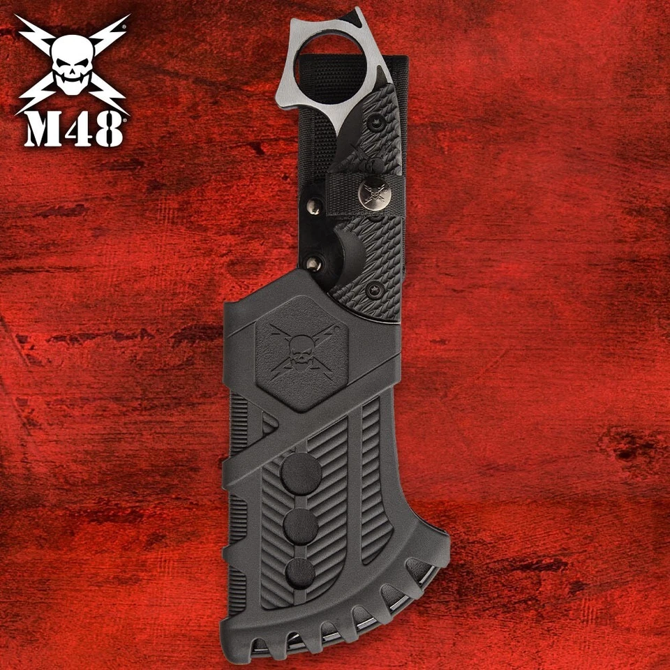 Cuchilla de conflicto M48 con funda Vortec, hoja de acero inoxidable, 11 1/4" en total Foto 3 de 4