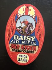 RED RYDER Hang Tag for Daisy BB Gun 1938B  or  No. 111 Model 40 Rifle 