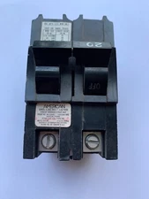 Federal Pacific 20 Amp 2 Pole Black Handle 20A 2P StabLok Circuit Breaker Tested