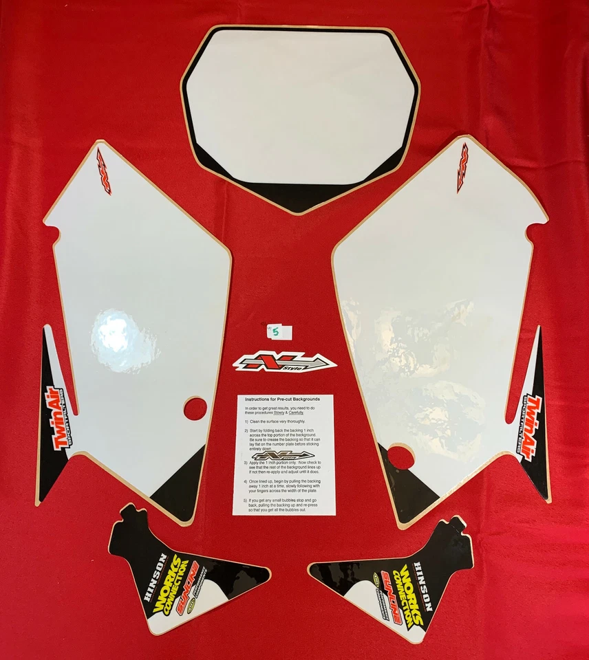 Placa preimpresa blanca NOS N-Style APPL-05-RMZ-450 Suzuki N03-1045P Foto 2 de 3