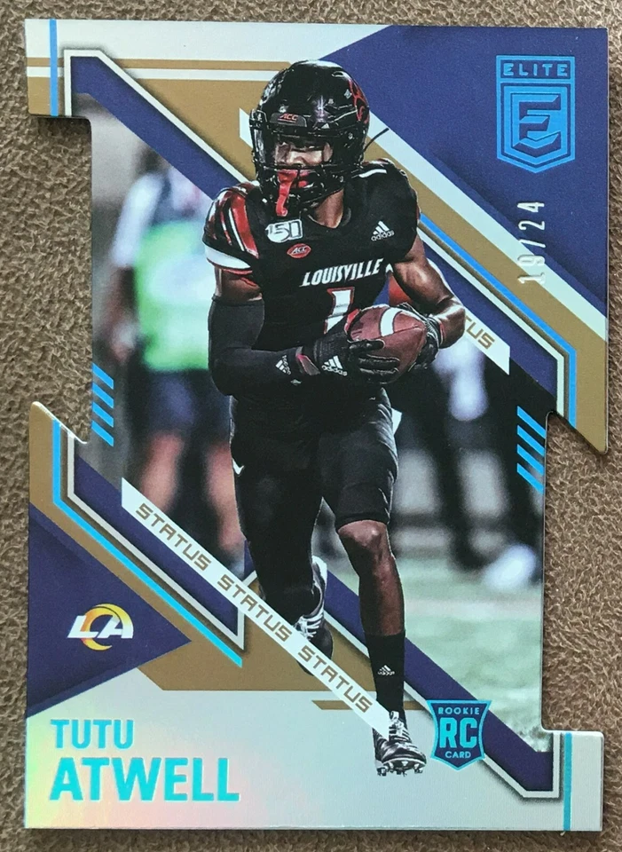Tutu Atwell 2021 Panini Elite Status Die-Cut Rookie #131 /24 Rams Parallel RC - Image 2 of 4