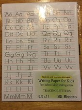 Writing Paper for Kids - TRACING LETTERS - 11X 8.5 in, 20 lb, 100 sheets