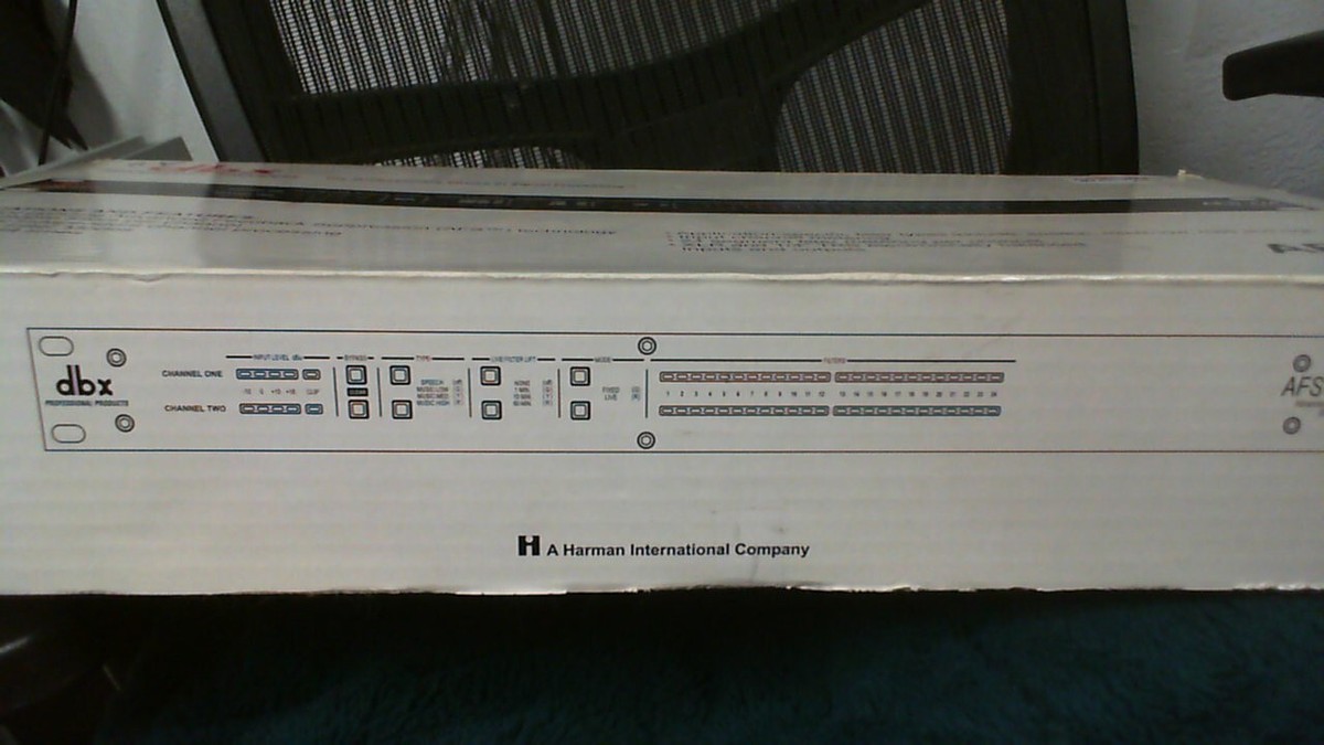 dbx AFS224 Dual Channel Advanced Feedback Suppression dbx AFS224 Dual Channel Advanced Feedback Suppression