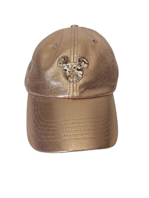 Disney Parks Mickey Mouse Rose Gold Sequin Adult Baseball  display picture 1